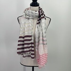UEC Guess striped metallic scarf